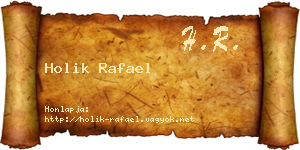 Holik Rafael névjegykártya